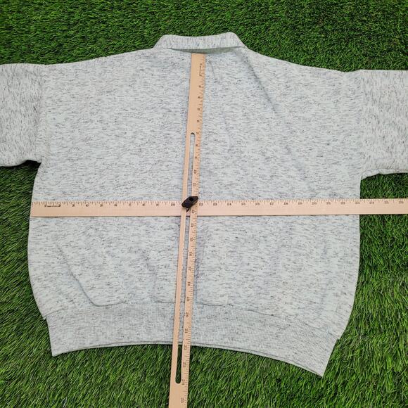 Vintage 80s MOD Sweatshirt Womens XL 23x22 Gray Green - Picture 4 of 10